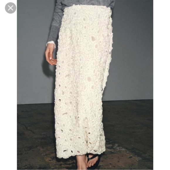 ZARA BEADED MIDI JEWEL SKIRT EMBROIDERED. - Picture 3 of 9
